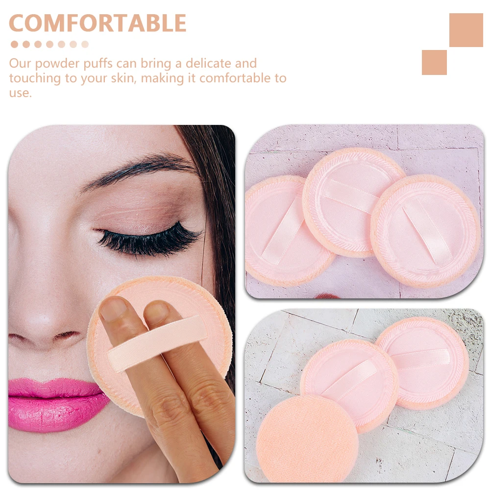 15pcs Rounded Makeup Powder High-Quality Cotton Puff Tool For Loose Powder Smooth Natural Finish Salon Home Use Face