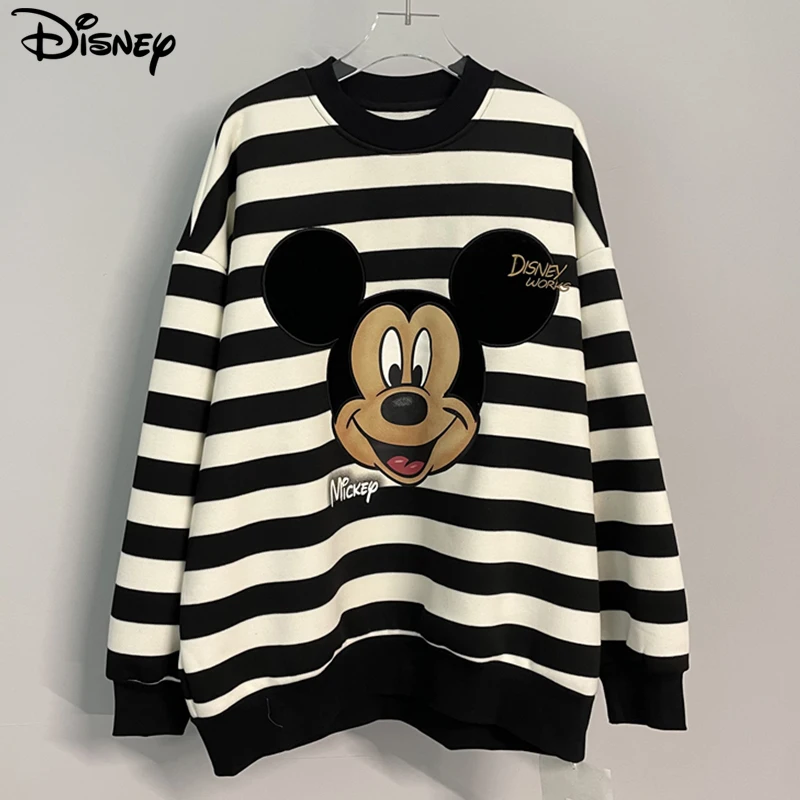 

Disney 2022 New Arrival Fashion Autumn Cotton Loose O-neck Ins Couple Casual Cartoon Mickey Mouse Print Long Sleeve Sweatshirt