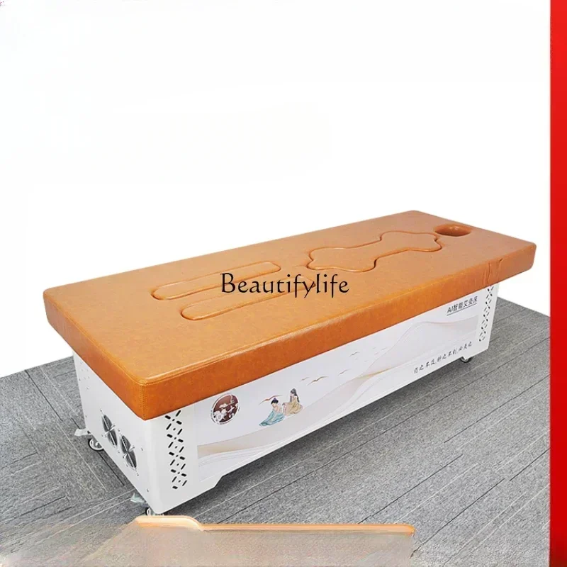 Intelligent Voice Automatic Open Fire Smoke-Free Moxibustion Bed Physiotherapy Hot Compress Steaming Bed