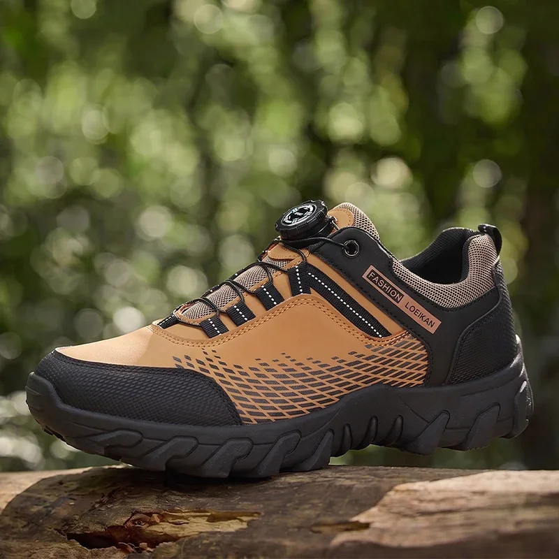 Herren-Freizeitschuhe mit Drehknopf, Mesh-Einsatz, rutschfeste, verschleißfeste dicke Sohle, Sneakers für den täglichen Stadtverkehr. – Detail 7