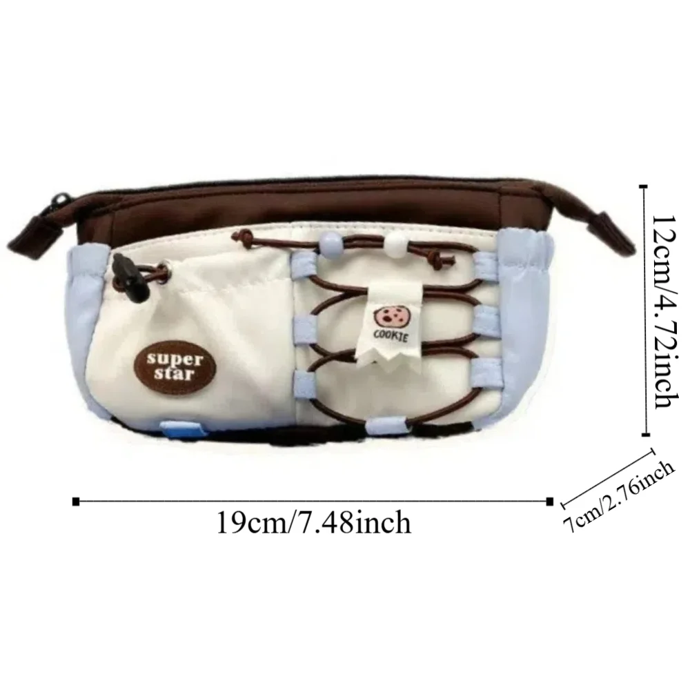 Fashion Exaggerated Stationery Case Adjustable Office Supplies Pencil Pouch Unisex Signature Makeup Storage Bag Student Writing