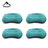 Widesea Portable Inflatable Pillow Camping Equipment  Compressible Folding Air Cushion Outdoor Protective Tourism Sleeping 4pc