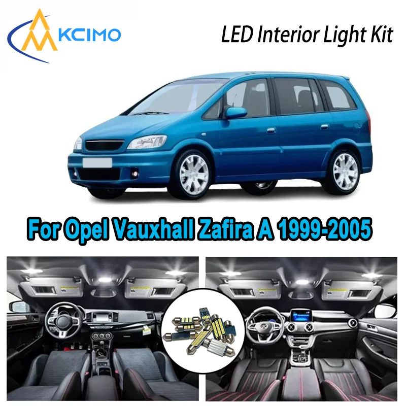 

Premium Bright LED Interior Light Kit for Opel Vauxhall Zafira A 1999-2005 2000 Dome Map Trunk Car Lamps with Canbus No Error