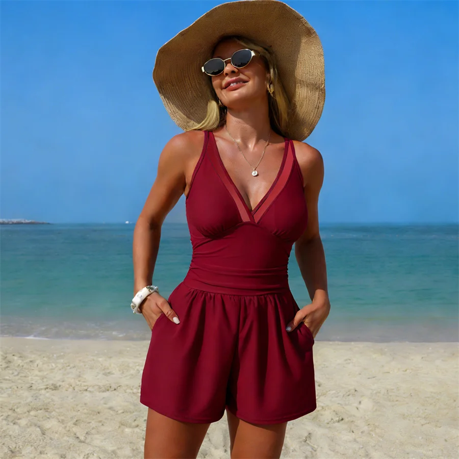 2026 One Piece Swimsuits For Women Low Cut Sexy Adult Bathing Suit With Chest Pad Female Swim Jumpsuit Beachwear Vacation Pool view 6