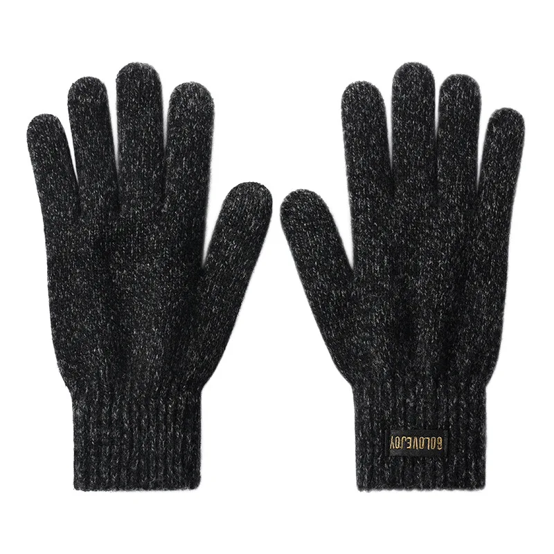 

Wool Gloves Thick Lined Work Gloves Touch Screen Knitted Winter Gloves Cold Weather Gloves Men For Running