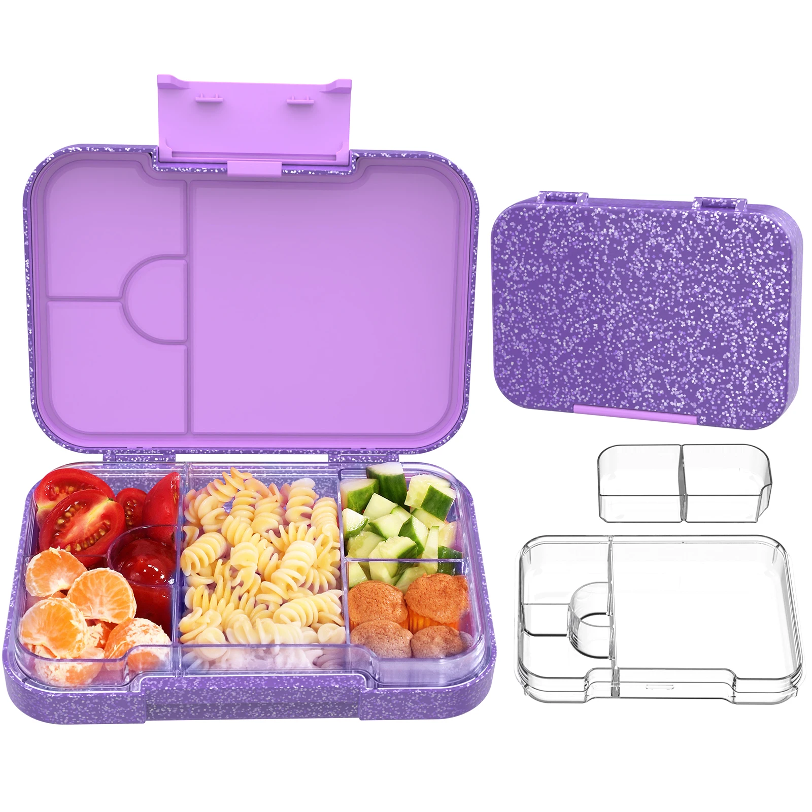 Bunifa Kids Fiambrera Bento a prueba de fugas para la escuela y comidas pequeñas, pestillo fácil de abrir, apto para lavavajillas, sin BPA, ideal para mayores de 3 años