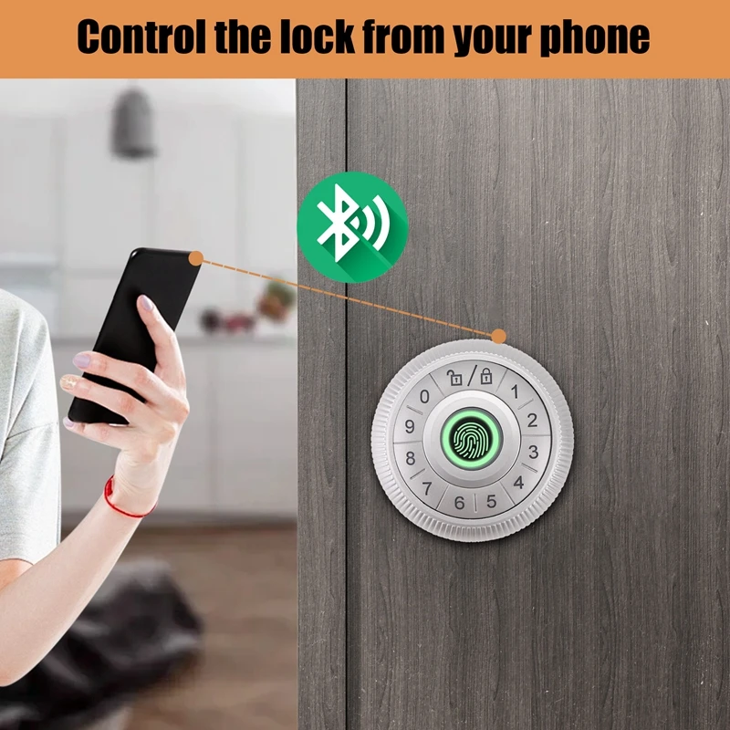 Дверной смарт-замок со сканером отпечатков пальцев, дверная ручка без ключа с парольной клавиатурой для спальни, умный дверной замок