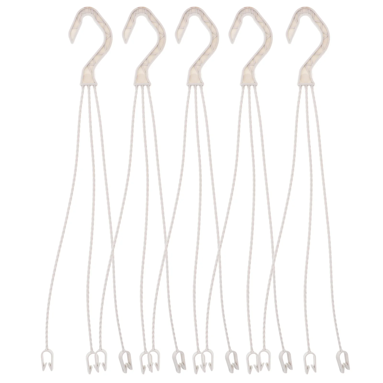 Ganchos para plantas colgantes, herramientas de soporte para maceta de plástico duradero para balcón, jardín, uso de oficina, ganchos colgantes de plástico, 5 uds.