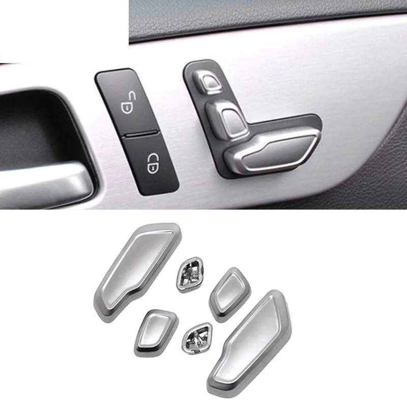 

Car Styling Seat Adjust Buttons replace Decoration Covers Stickers Trim for Mercedes Benz C E Class W204 W212 Auto Accessories