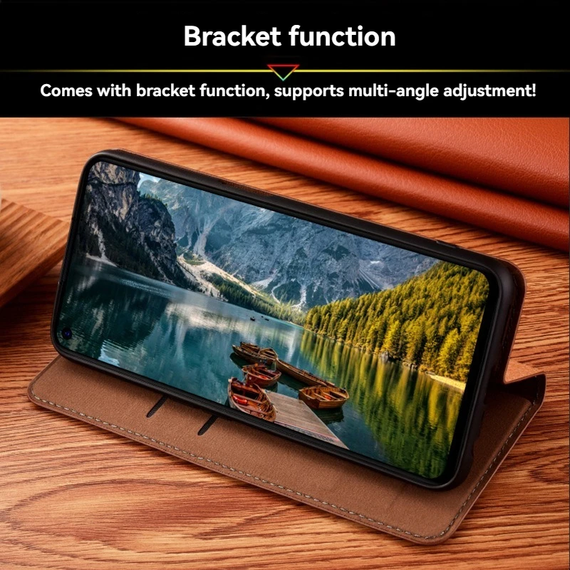 Echtes Leder mit Kartenfächern Flip Phone Cover für Samsung Galaxy S25 Ultra S24 FE S23 S22 S21 S20 S10e Note20 Ultra Note10+