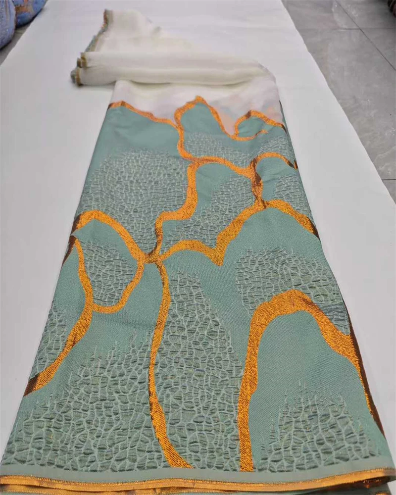 قماش دانتيل جاكار مطرز أفريقي عالي الجودة 2025 لفستان الزفاف قماش دانتيل فرنسي