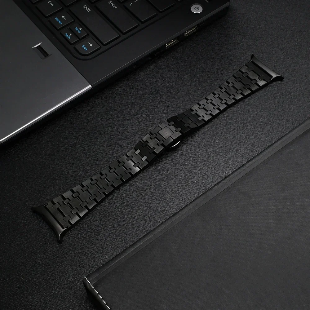 Homem pulseira de negócios para samsung galaxy watch 8 40mm 44mm banda correa de aço inoxidável para galaxy watch 8 clássico 46mm cinta