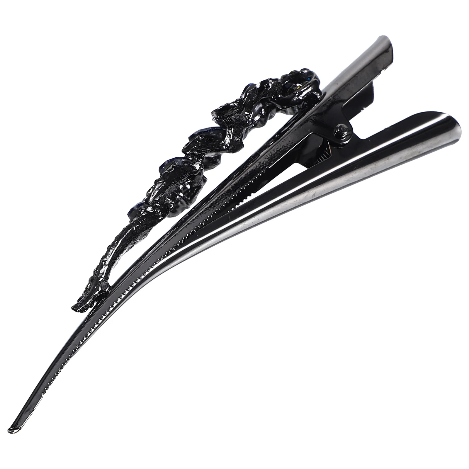 مشبك شعر معدني منقار البط من حجر الراين، إكسسوارات شعر مزخرفة بنمط عتيق للنساء والفتيات وتصفيفة شعر عصرية للحفلات والولائم