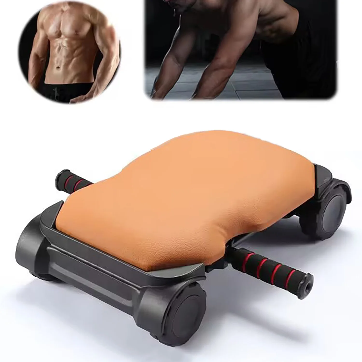 

Поддержка локтя, автоматический отскок, 4-колесный тренажер для мышц пресса с фитнес-упражнения, роликовое колесо для пресса, скользящая доска