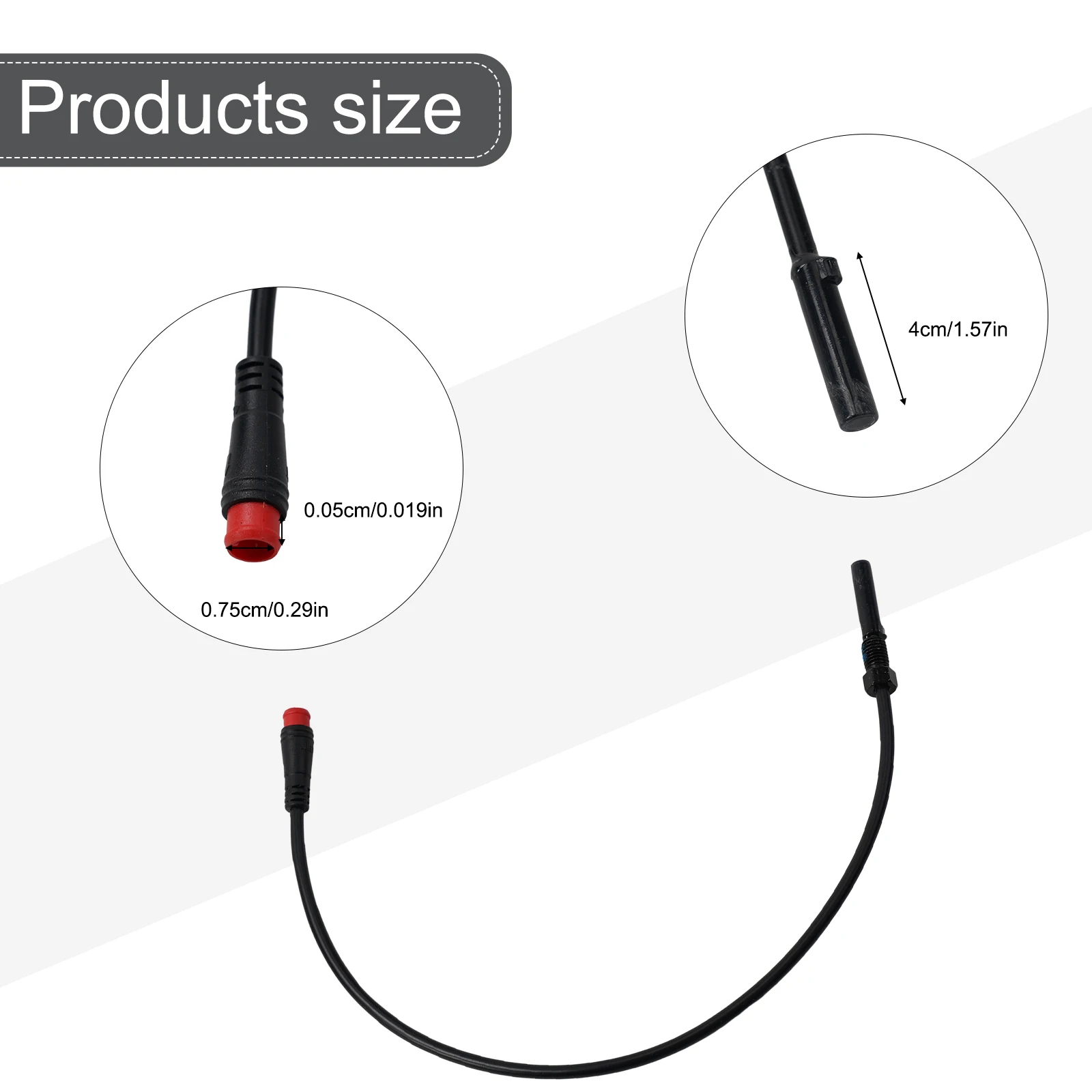 Customizable Brake Sensor With 2/3 Pin Plugs Magnetic Sensitivity 30-150cm Cable Length Electric Bike Safety Accessory