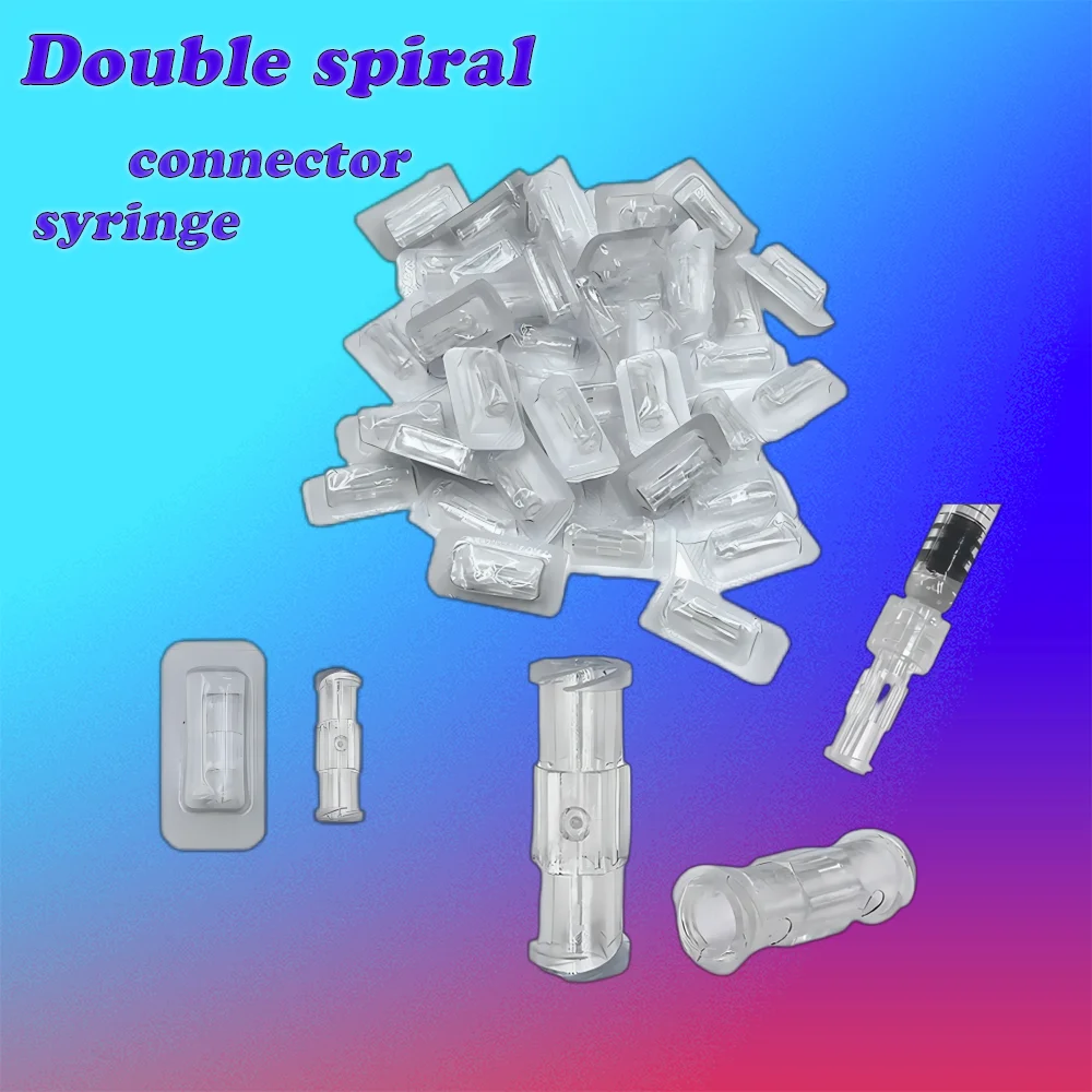 Luer Thread Connector Pp Material Transparent Syringe Double-Way Connector Easy And Durable Use In Sterile Environment Drug Guid