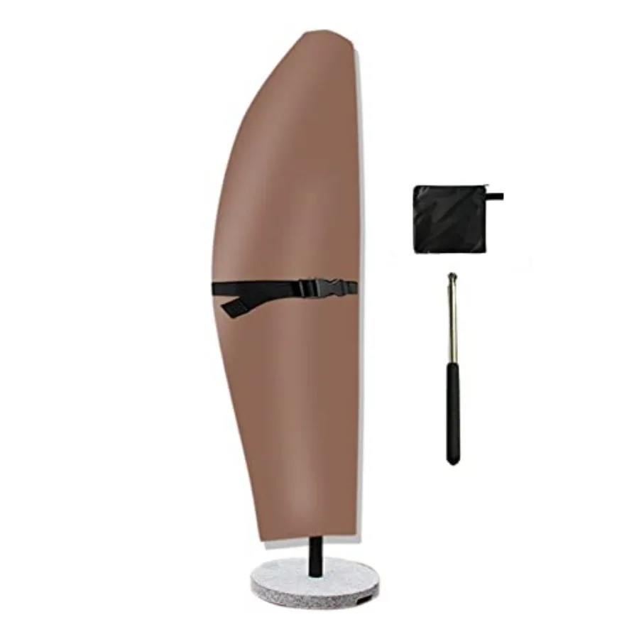 

Patio Cantilever Umbrella Cover, Outdoor Waterproof Parasol Cover Offset Banana Style, 7Feet to 11.5ft Cantilever with Push Rod
