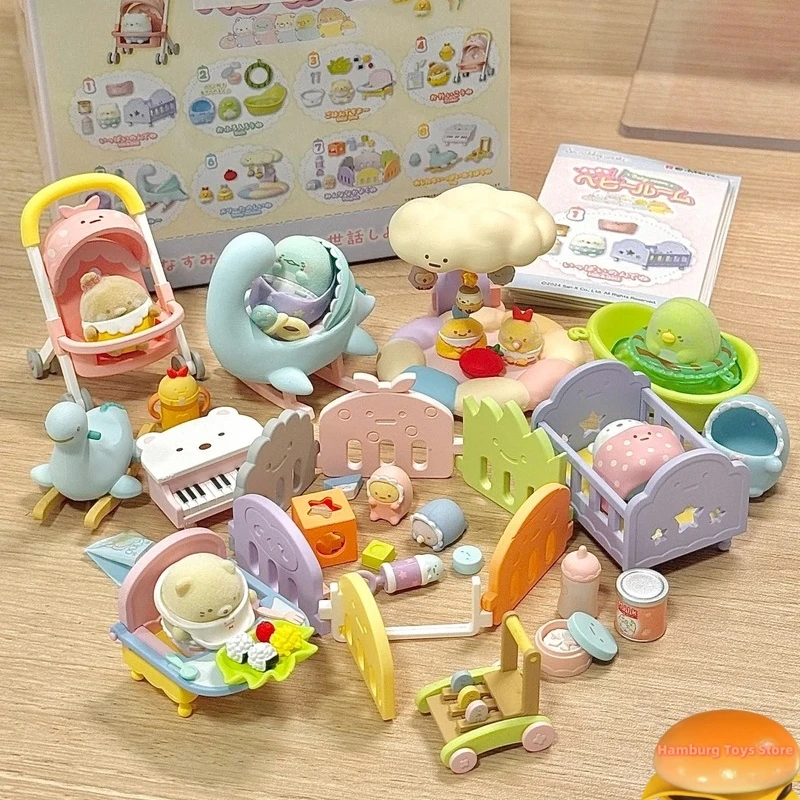 

Re-Ment Original Sumikko Gurashi Baby Room Party Miniature Candy House Ornament Collectible Model Birthday Toys Gift