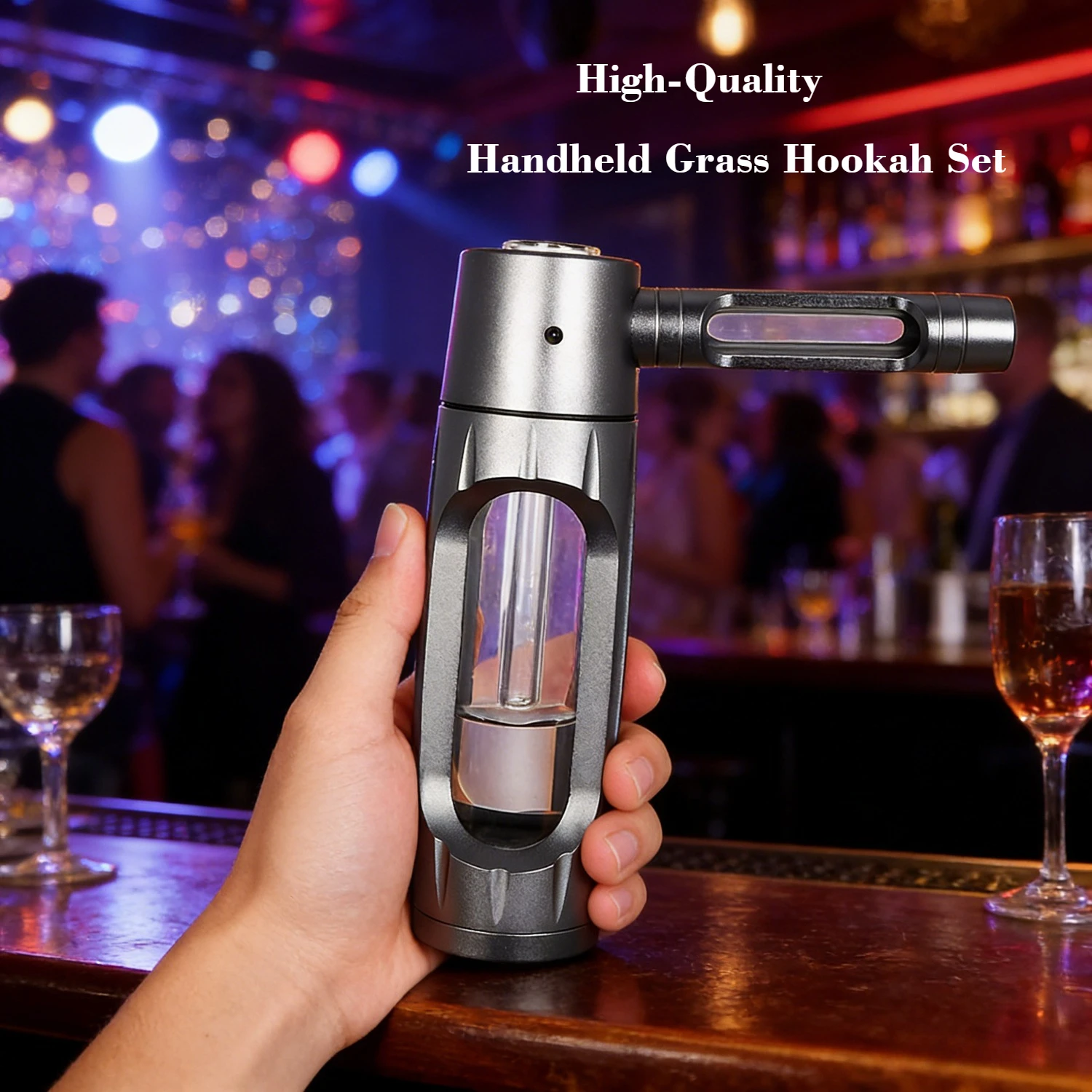 

Портативный набор для курения травяного табака: стеклянная чаша для сухого табака, кальян, портативная трубка для сигарет с фильтром и аксессуары для курения