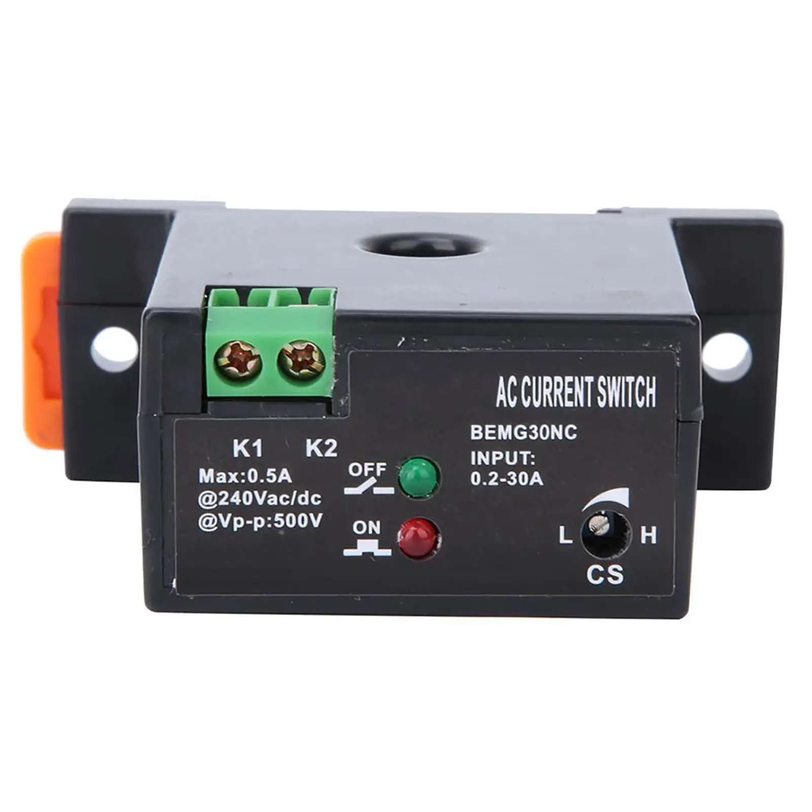 

Adjustable Current Sensing Switch 0.2-30A Flameproof 12-240VACDC Self-Powered Normally OpenClose