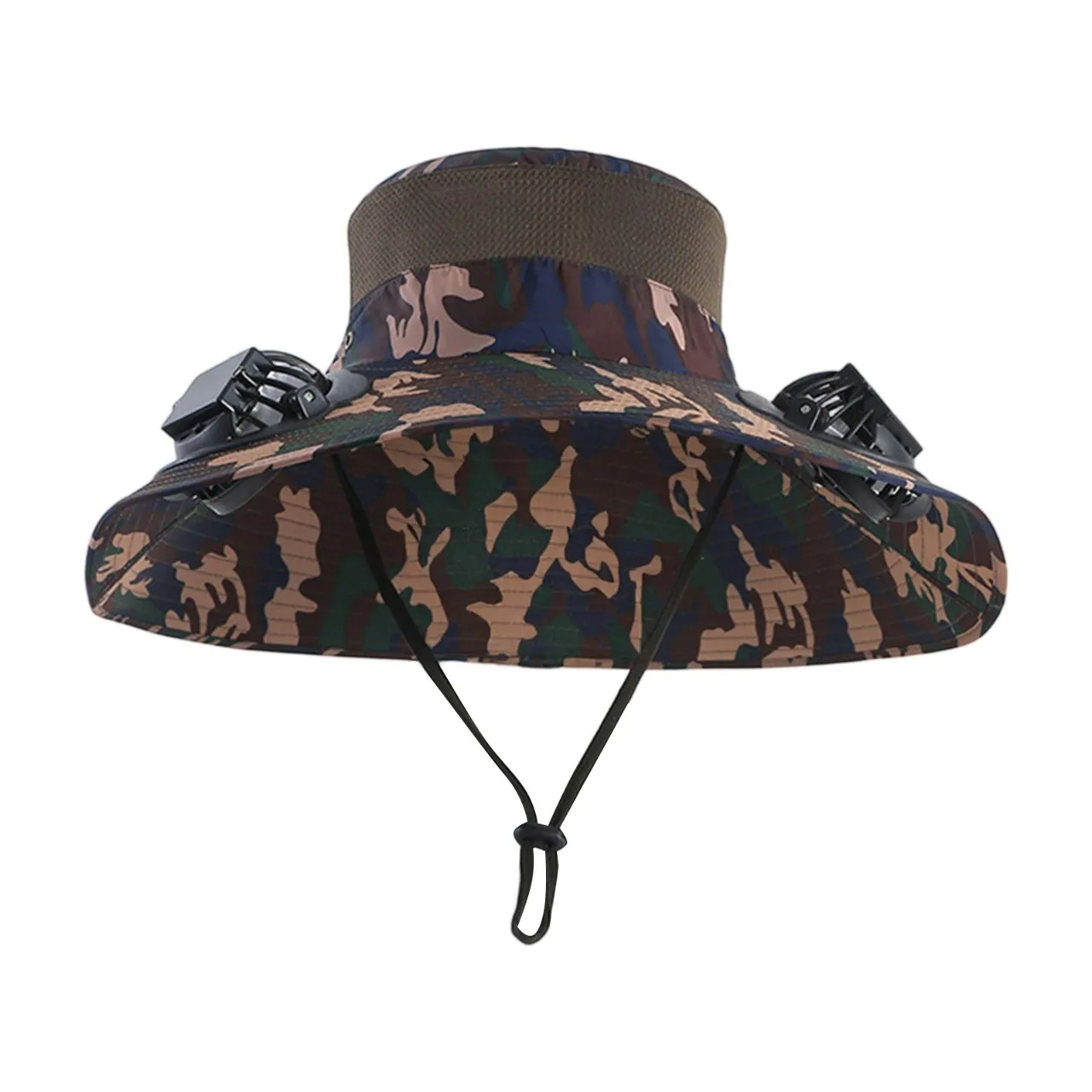 

Adjustable Outdoor Camping Fishing Hiking Sunscreen Fisherman Hat Solar Fan Cap Portable Solar Charging Cap with Fan Suitable