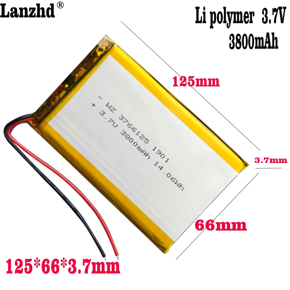 1-10pcs 3.7v 3300mAh 3766125 Replacement Battery For DELL Venue 7 3730 Venue 8 3830 T02D T01C T02D002 02PDJW Tablet PC