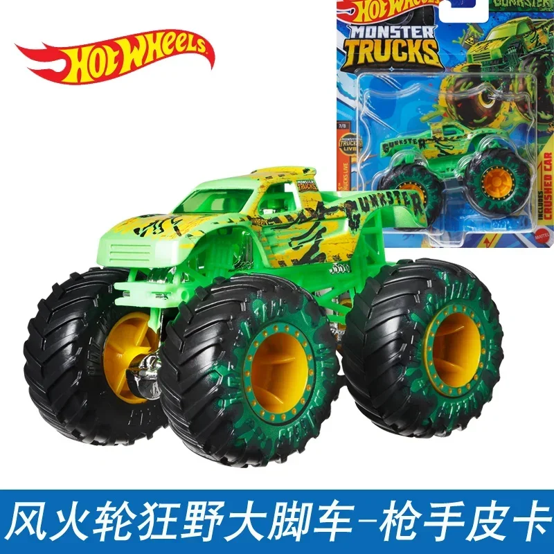 Mattel heiße Räder Auto Monster Trucks Druckguss Spielzeug für Jungen zerquetschte Fahrzeuge Mega Wrex Pinto Super Frau schleppen Yall Gunster