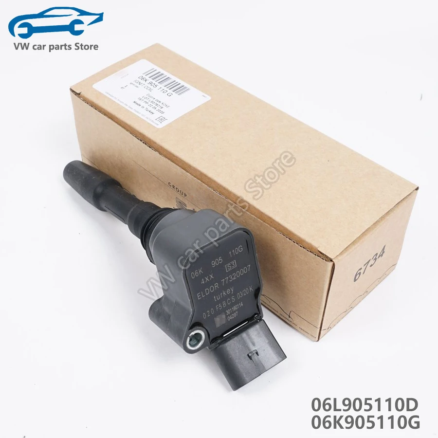 1X Ignition Coil 06L905110D For Audi A3 A4 A5 A6 Q3 For VW GOLF POLO PASSAT B8 1.8T 2.0T 06K905110G 06K905110C 06K905110J