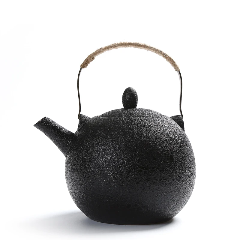 Japanese Style Vintage Ceramic Teapot Large Capacity 2000ml Black Tea Pot Home Hotel Restaurant Favor Chinese Teaset With Filter