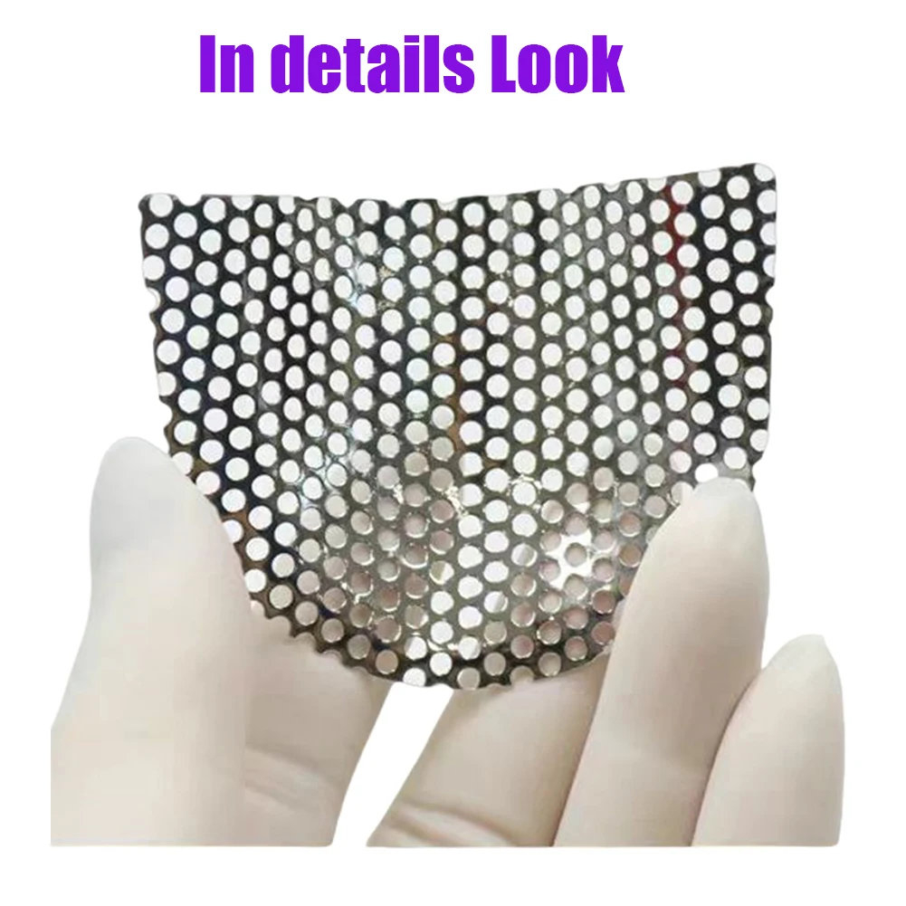 10pcs/Pack Silver Metal Dental Mesh Upper & Lower Reinforcement Net for Acrylic Partial Dentures Dental Lab Materials