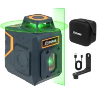 CIGMAN CM-605 Green Beam Rotary Self-Leveling 360 Degree Horizontal & Vertical 5 Lines Laser Level