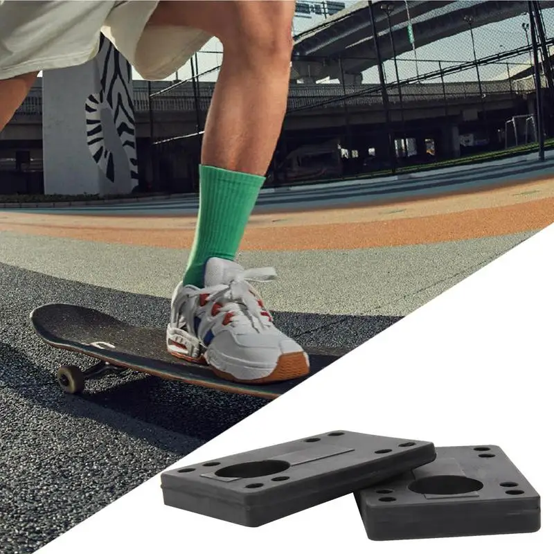 Skateboard Riser Shock Pads 2X Skateboard Riser Dichtungen Gummiauflage reduziert Vibrationen, um die Lebensdauer der Hardware zu verlängern