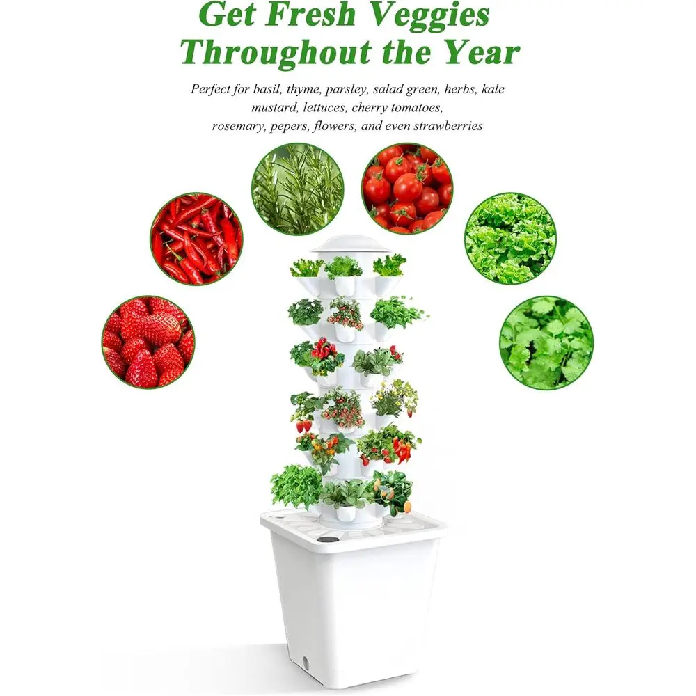 نظام مائي عمودي 30-نبات: مجموعة حديقة داخلية لنمو النباتات