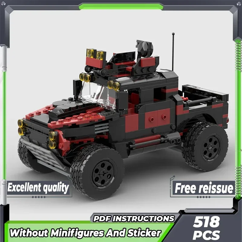 Desert City Car Model Moc Building Bricks, The Demolition Vehicle Technology, Modular Blocks Gift, Christmas Toys, DIY Sets Assembly