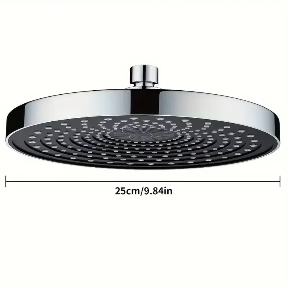 25cm Top Spray Large Water Volume Booster Shower Head Pressurized Single Head Home Bathroom Shower Head view 6