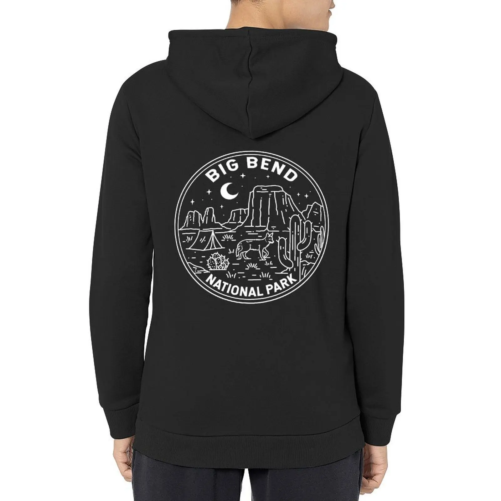 

Big Bend National Park Texas Monoline Hoodie men wear mens designer clothes clothes for men men's sweat-shirt set tracksuit