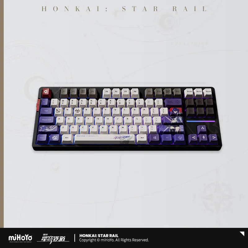 

[Подлинная] игровая клавиатура Acheron MiHoYo, оригинальная Honkai Star Rail Acheron Theme Impression Series, механическая клавиатура, подарок для косплея