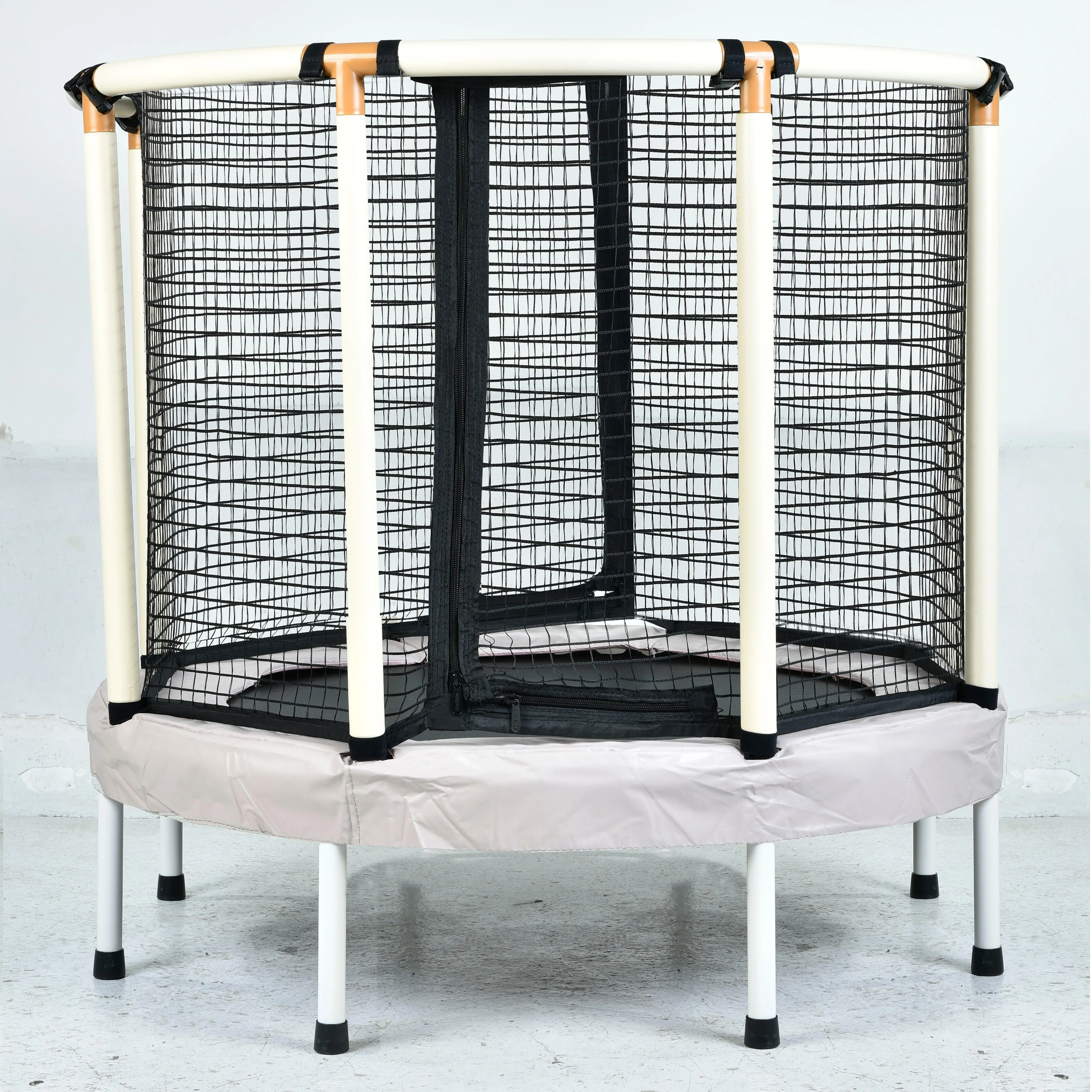 48 Inch Round Mini Trampoline with Safety Enclosure Net High Quality Indoor Outdoor Jumping Bed for Family