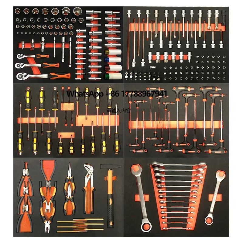 

258 Pcs C-RV Material Mechanic Hand Tools Set for Car Auto Repair Workshop Customized OEM Support