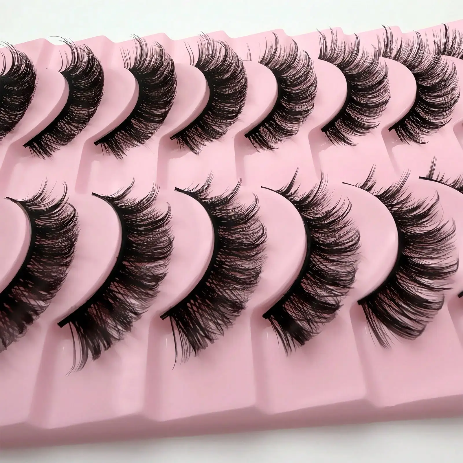 Flauschige, dicke 10 Paar DD Curl russische Wimpern, dramatischer, ungepflegter Stil, Faux-Mink-Wimpern, ein Must-Have für die Schönheit – Detail 5