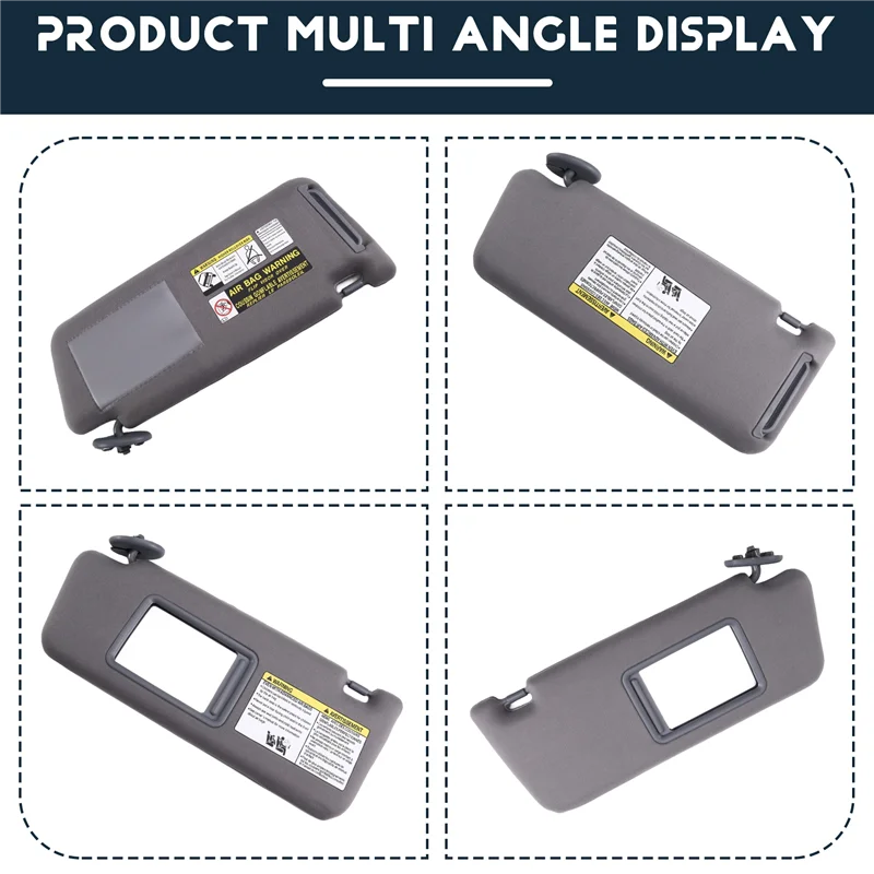 

A90Q-Car Interior Sunshade Sun Visor Part Numbers 74320-35C10-B0 74310-35C10-B0 For Toyota Tacoma 2005-2012 Gray
