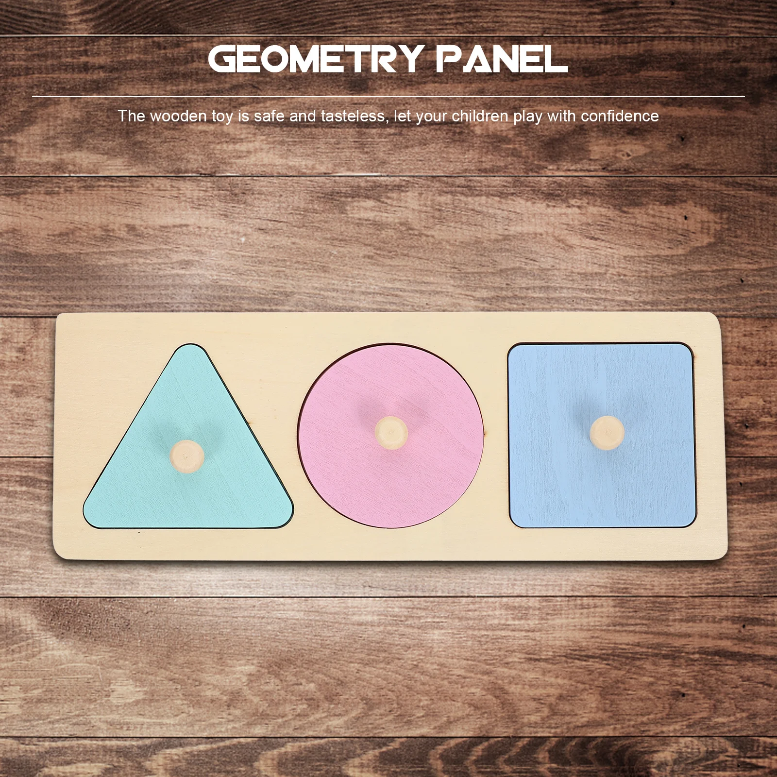 مجموعة واحدة من لوحة ألغاز الشكل الملونة، خشبية للأطفال، تعلم تطوير الدماغ، الأشكال الهندسية المطابقة، ألغاز خشبية آمنة #5