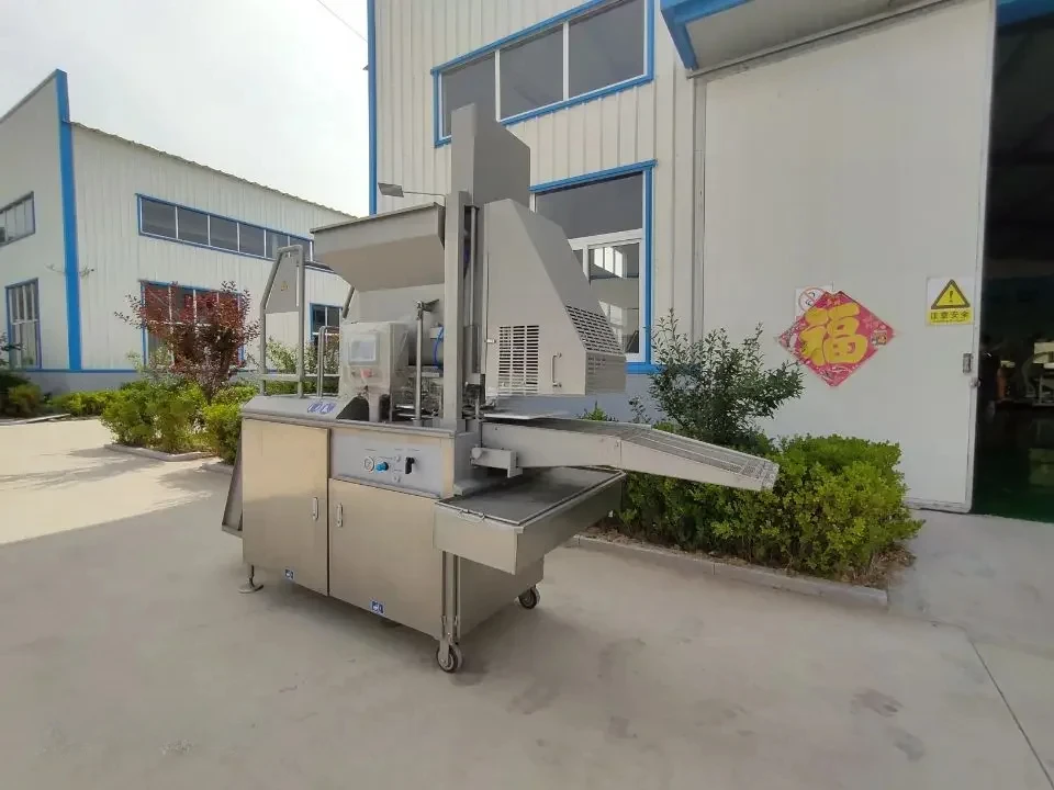 Automatic Chicken Burger Meat Patty Forming Making Processing Fully Automatic Commercial Chicken Nugget Cutting Machine