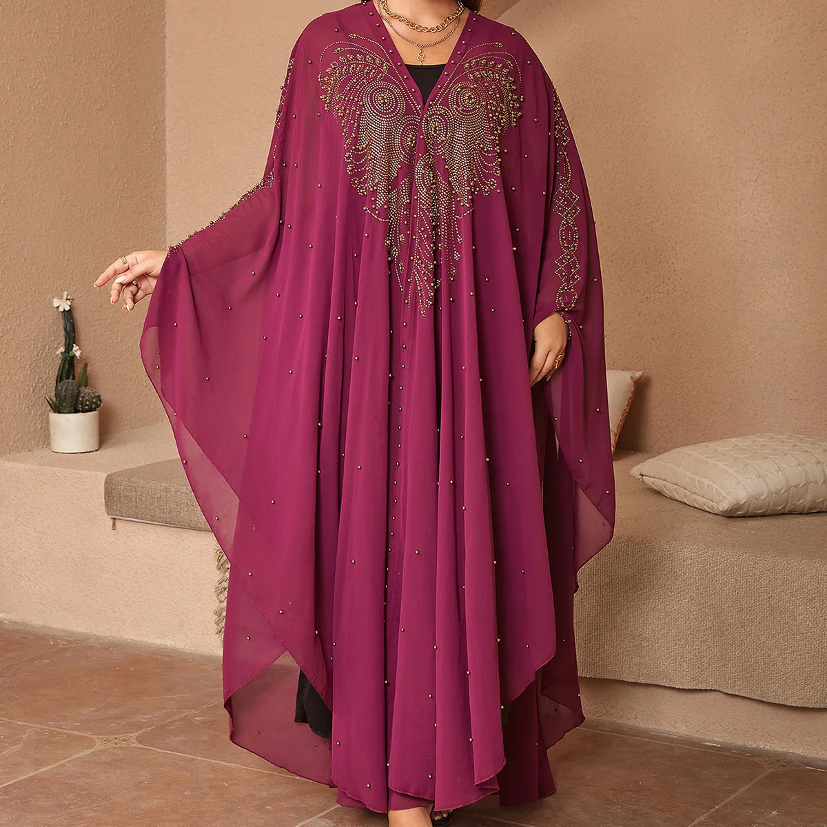 Women Eid Muslim Abaya Arab Dubai Africa Solid Diamonds Long Robe Casual Kaftan Islam Abayas Morocco Modest Loose Hooded