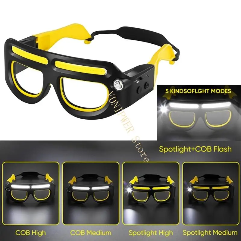 

Перезаряжаемая светодиодная лампа для очков с датчиком движения, беспрепятственный головной свет для бега, кемпинга, ночной луч