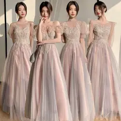 Sweetheart Pink Bridesmaid Dresses Women Formal Party Gowns Off The Shoulder Birthday Graduation Gown New Vestido De Festa