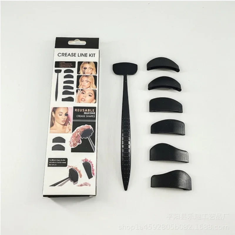 Estampadora Profesional de sombra de ojos, juego de sellos mágicos para sombra de ojos, aplicador de maquillaje perezoso, accesorios de maquillaje de belleza cosmética de silicona, 6 piezas