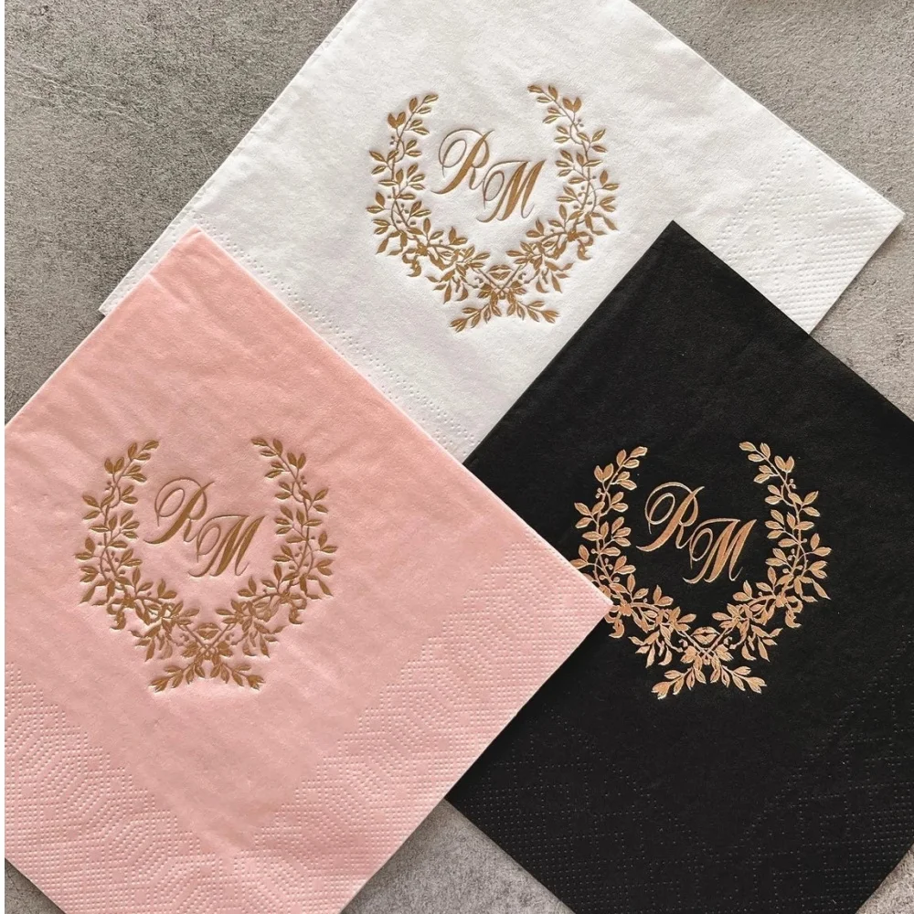 

50pcs Custom Napkins, cocktail napkins, Personalized Napkins, Event Favors, Party Napkins, Wedding napkins, Bridal Shower