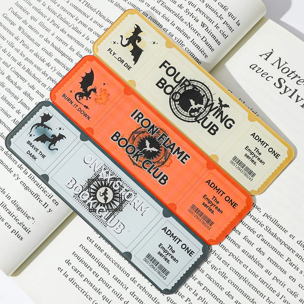 

The Empyrean Series Acrylic Bookmark (4th Wing Inspired) Movie Ticket Designs, Office Supplies, Stationery for Fantasy Book Love