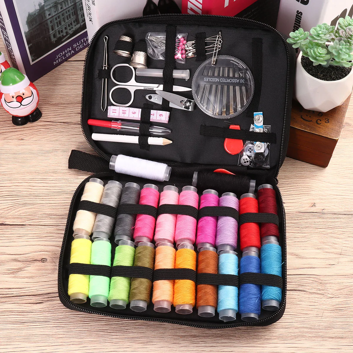 

Набор швейных наборов, ножницы, нитки, иглы, рулетка, компактный чехол для переноски, для путешествий, дома, ремонта, набор игольчатых ниток